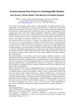 Coriolis-Induced Flow Control in Centrifugal Microfluidics