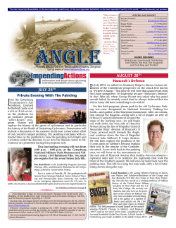 Actions Impending - Gettysburg Civil War Roundtable