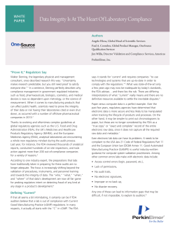 Data Integrity Is At The Heart Of Laboratory Compliance