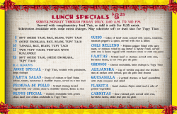 lunch specials