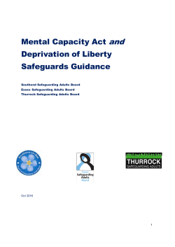 Mental Capacity Act and Deprivation of Liberty