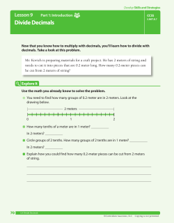 Divide Decimals Lesson 9