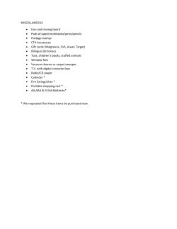 Household Goods List