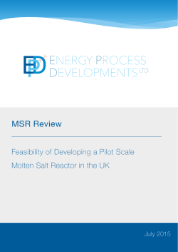 MSR Review - Energy Process Developments
