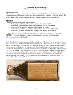 Choices - Massachusetts Historical Society