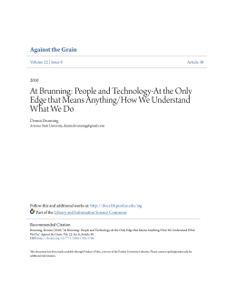 At Brunning: People and Technology-At the Only - Purdue e-Pubs