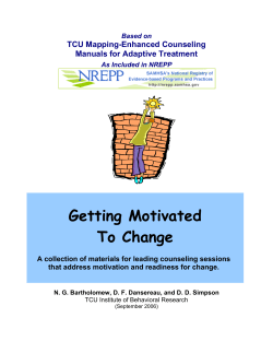 Getting Motivated to Change - Institute of Behavioral Research