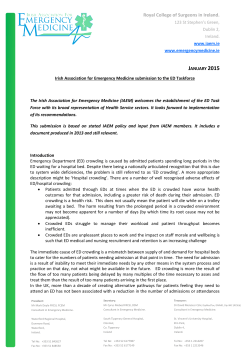 Irish Association for Emergency Medicine submission to the ED