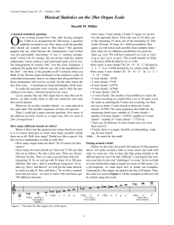 Musical Statistics on the 20er Organ Scale