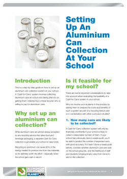 Setting Up An Aluminium Can Collection At Your School