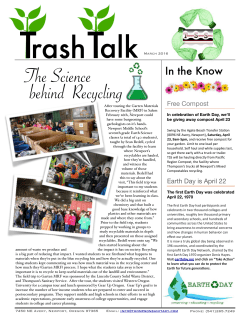 March 2016 Issue of Trash Talk