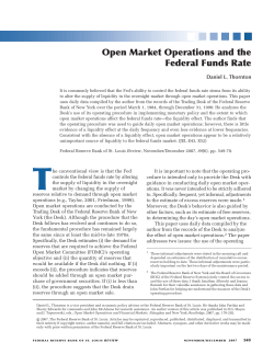 Open Market Operations and the Federal Funds