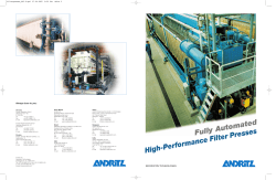 Andritz Belt Filter presses