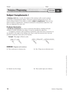 Sentence Diagramming glencoe