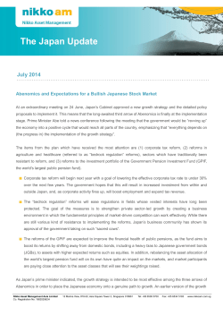 The Japan Update - Nikko Asset Management Asia Limited