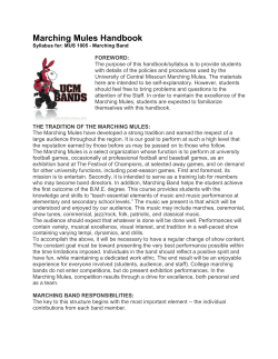 Marching Mules Handbook - University of Central Missouri