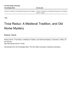Troia Redux: A Medieval Tradition, and Old