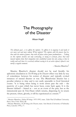 The Photography of the Disaster