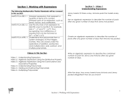 Section 1: Working with Expressions