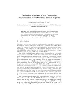 Exploiting Multiples of the Connection Polynomial in Word