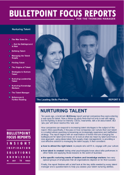 Nurturing talent