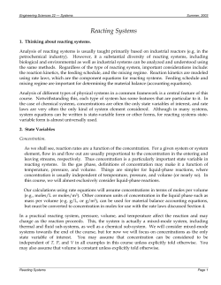 Reacting Systems