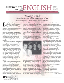 Healing Words - ASU Department of English