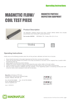 MAGNETIC FLOW/ COIL TEST PIECE