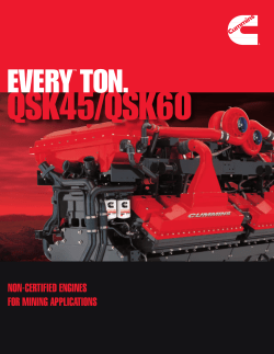 NON-CERTIFIED ENGINES FOR MINING ApplICATIONS