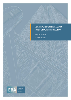 eba report on smes and sme supporting factor