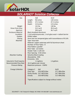 SOLARHOT Solstice Collector