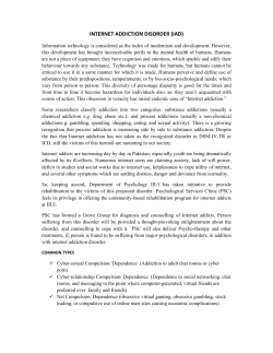 internet addiction disorder (iad)