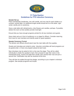 Pi Theta Epsilon Guidelines for PTE Induction Ceremony