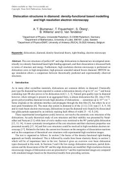 Dislocation structures in diamond: density