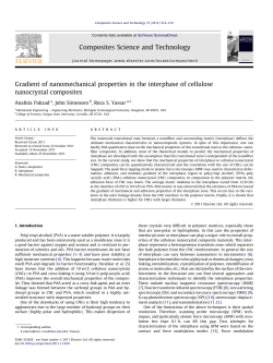Gradient of nanomechanical properties in the interphase of cellulose