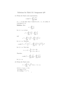 Solutions for Math 311 Assignment #9