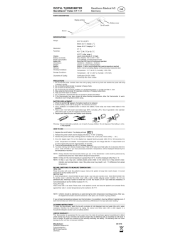 DIGITAL THERMOMETER Geratherm Medical AG Geratherm