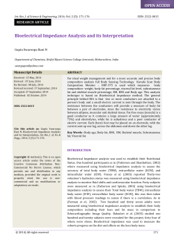 Bioelectrical Impedance Analysis and its Interpretation