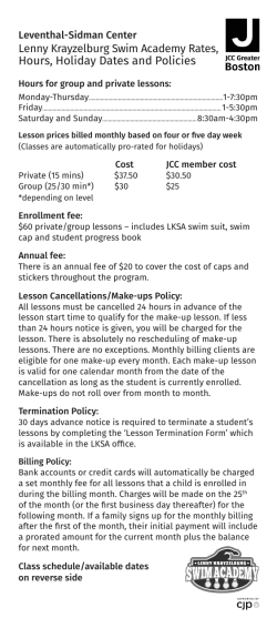 Hours, Holiday Dates and Policies