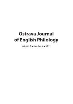 Ostrava Journal of English Philology - Dokumenty