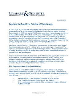 Sports Artist Sued Over Painting of Tiger Woods