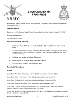 Lloyd Clark BA MA FRHS FRGS