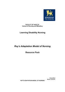 roy`s adaptation model of nursing