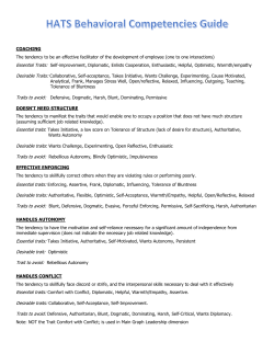 Behavioral Competencies Guide