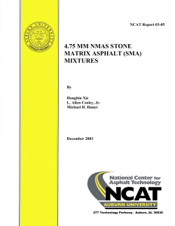 4.75 mm nmas stone matrix asphalt (sma) mixtures