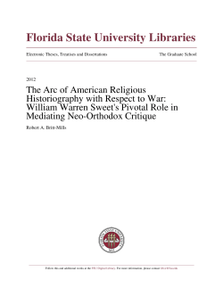 The Arc Of American Religious Historiography With