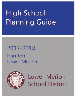 High School Planning Guide - Lower Merion School District