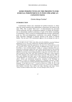 some perspecitves on the prospects and significance of judicial