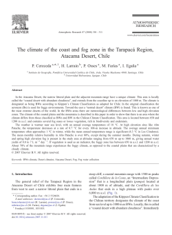 The climate of the coast and fog zone in the
