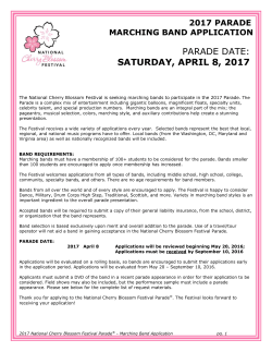 parade date: saturday, april 8, 2017